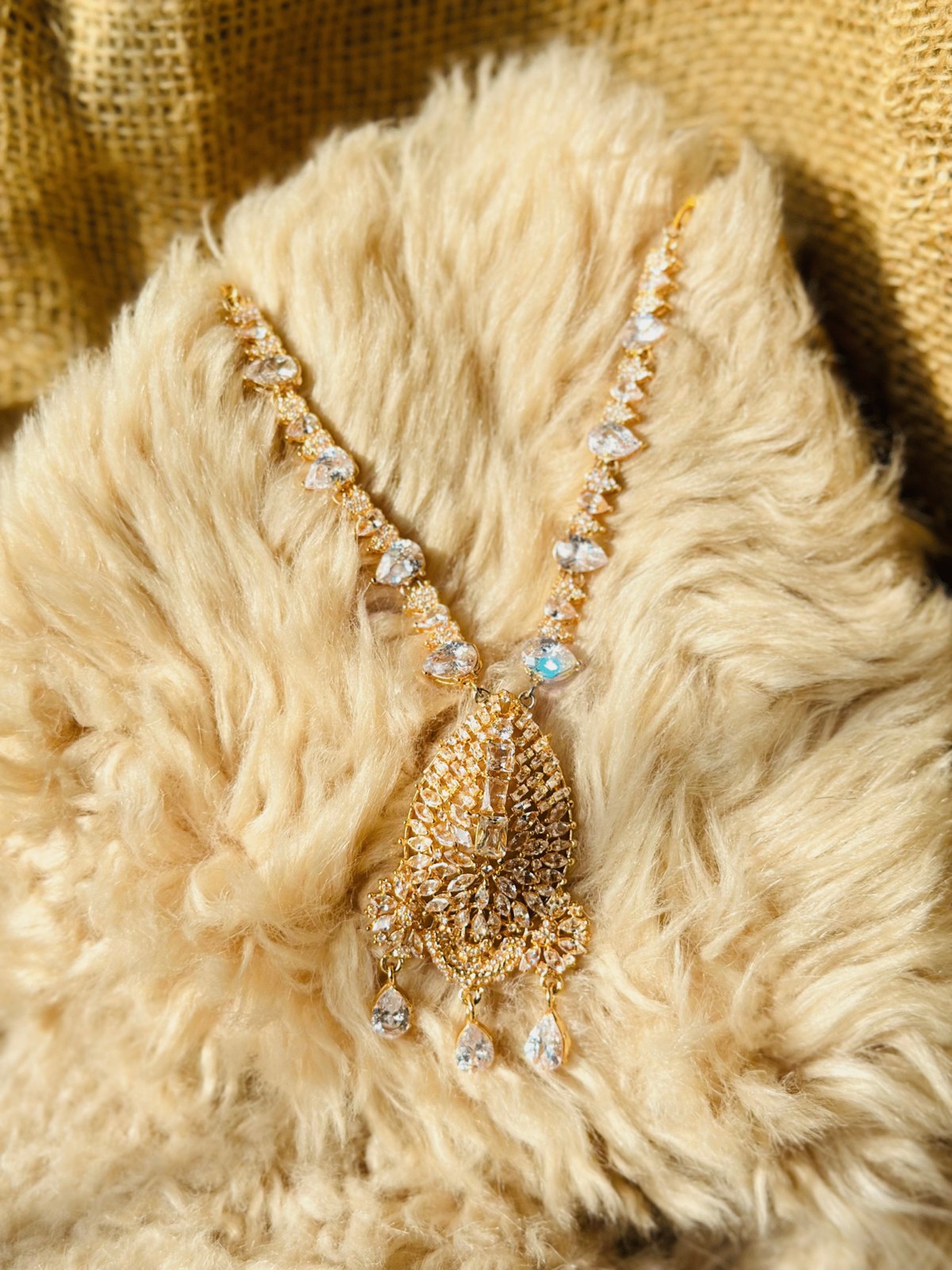 Golden Malla Pendant Necklace