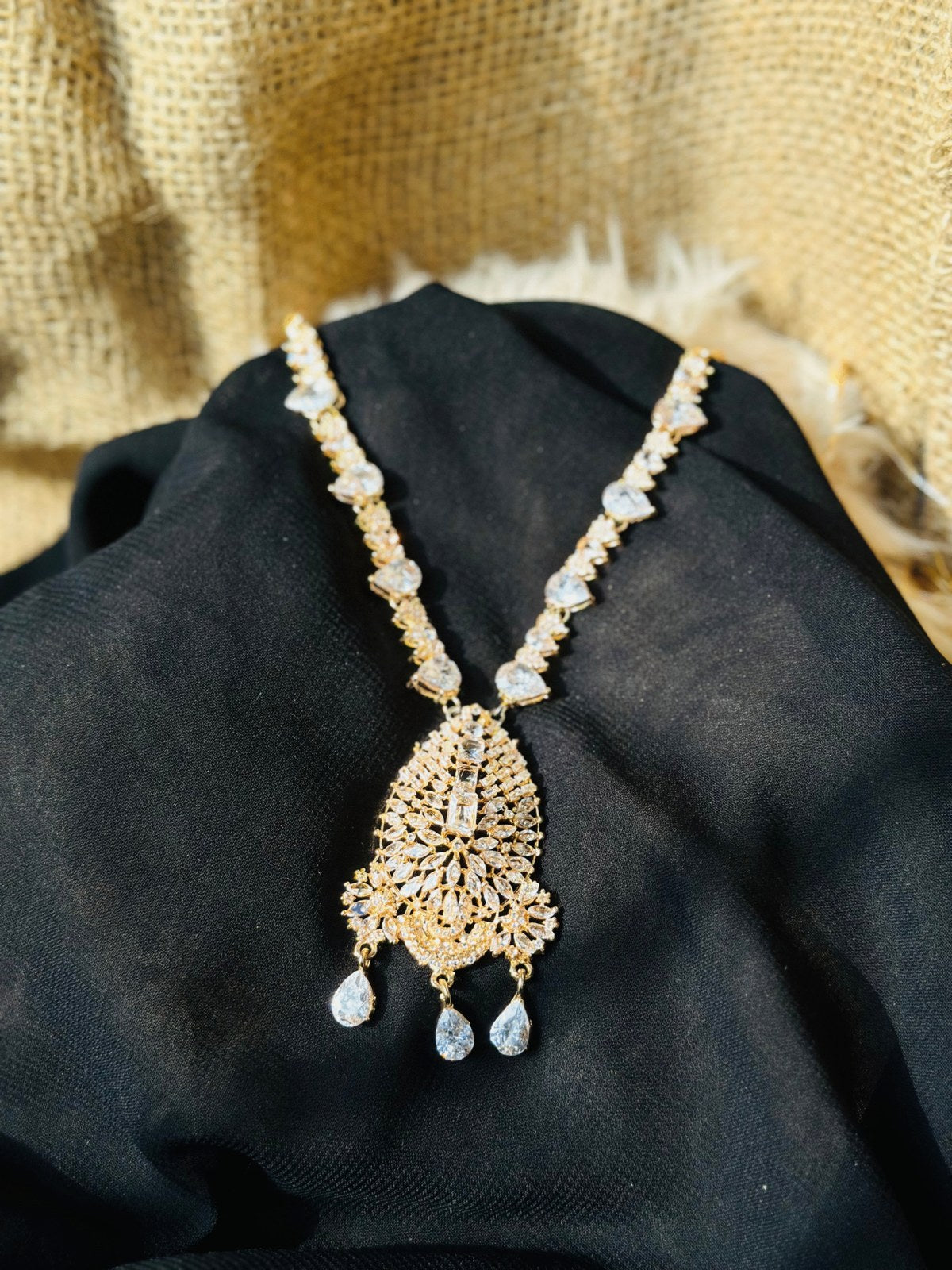Golden Malla Pendant Necklace