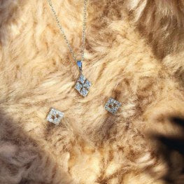 Silver Zircon Pendant Necklace