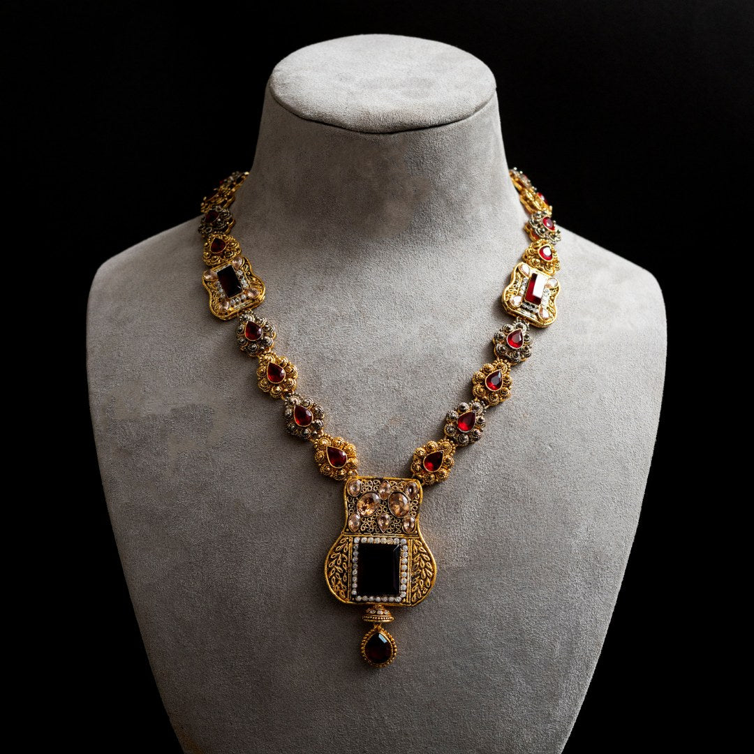 Golden Ruby Antique Necklace