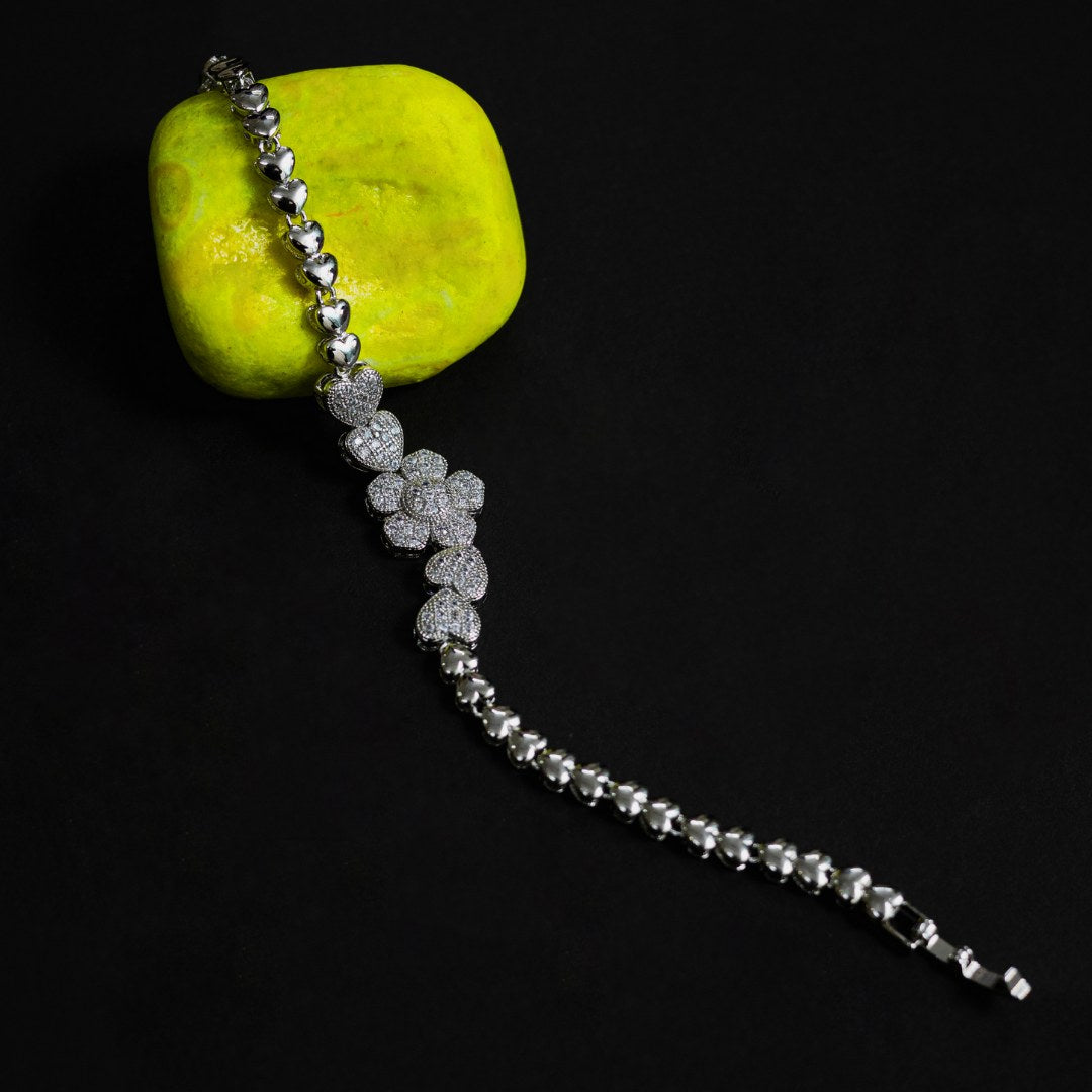 Zircon Heart Tennis Bracelet