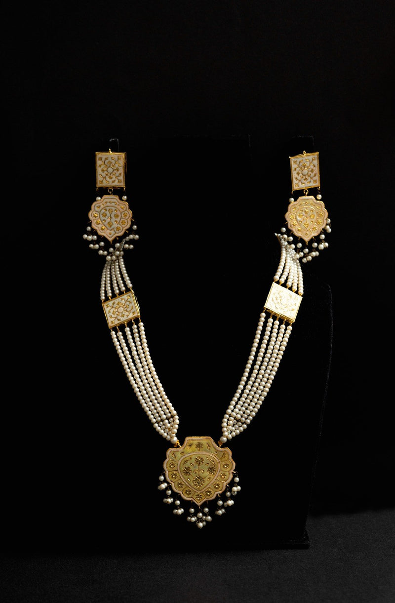 Pearl String Golden Malla Set