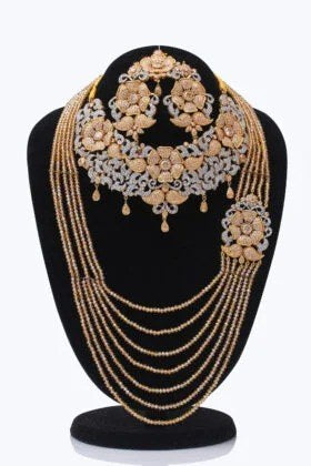 Golden Zircon Bridal Set
