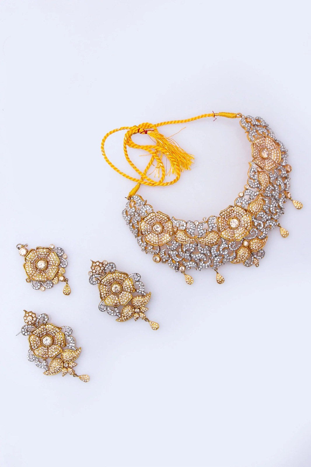 Golden Zircon Bridal Set