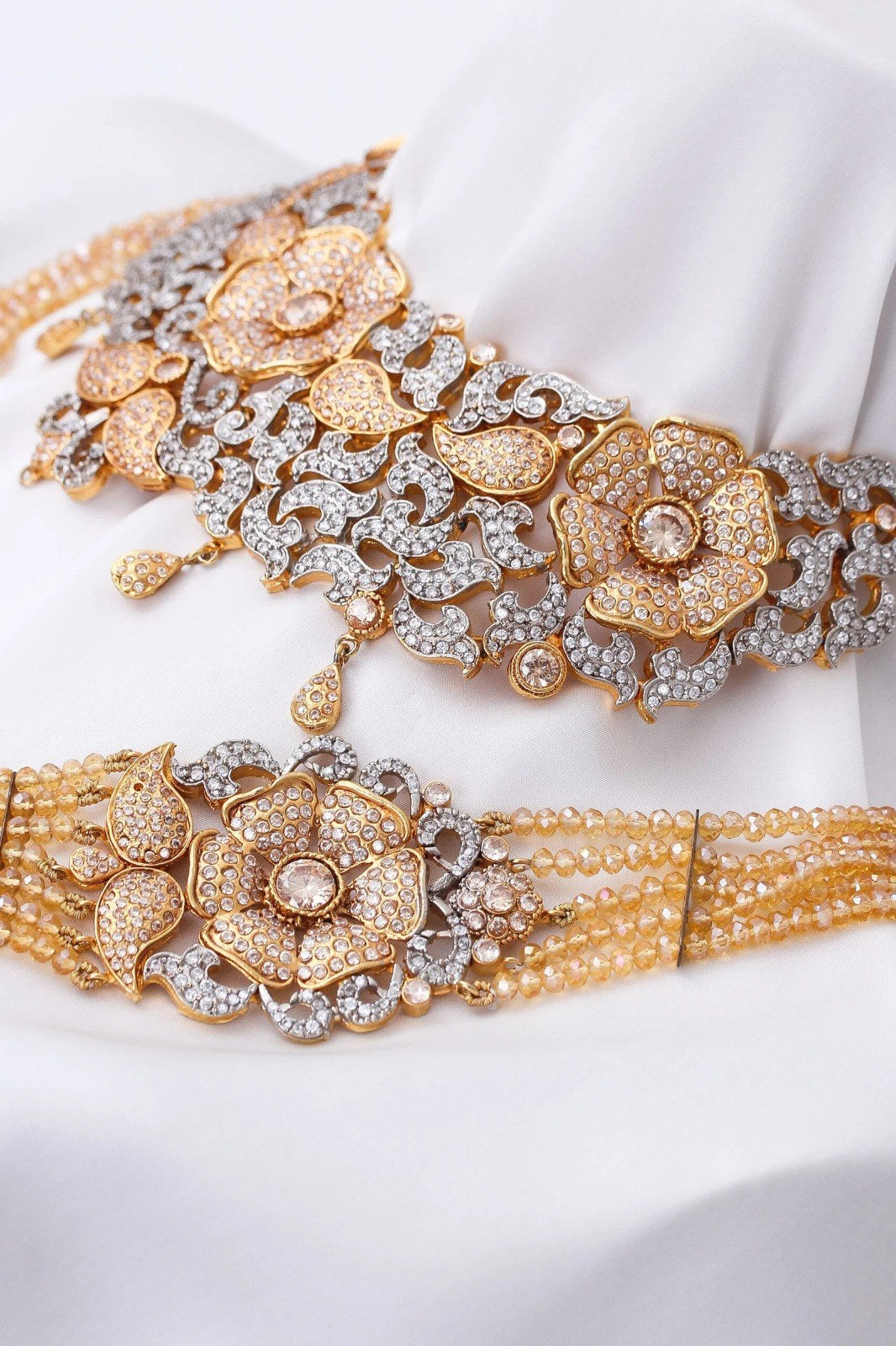 Golden Zircon Bridal Set