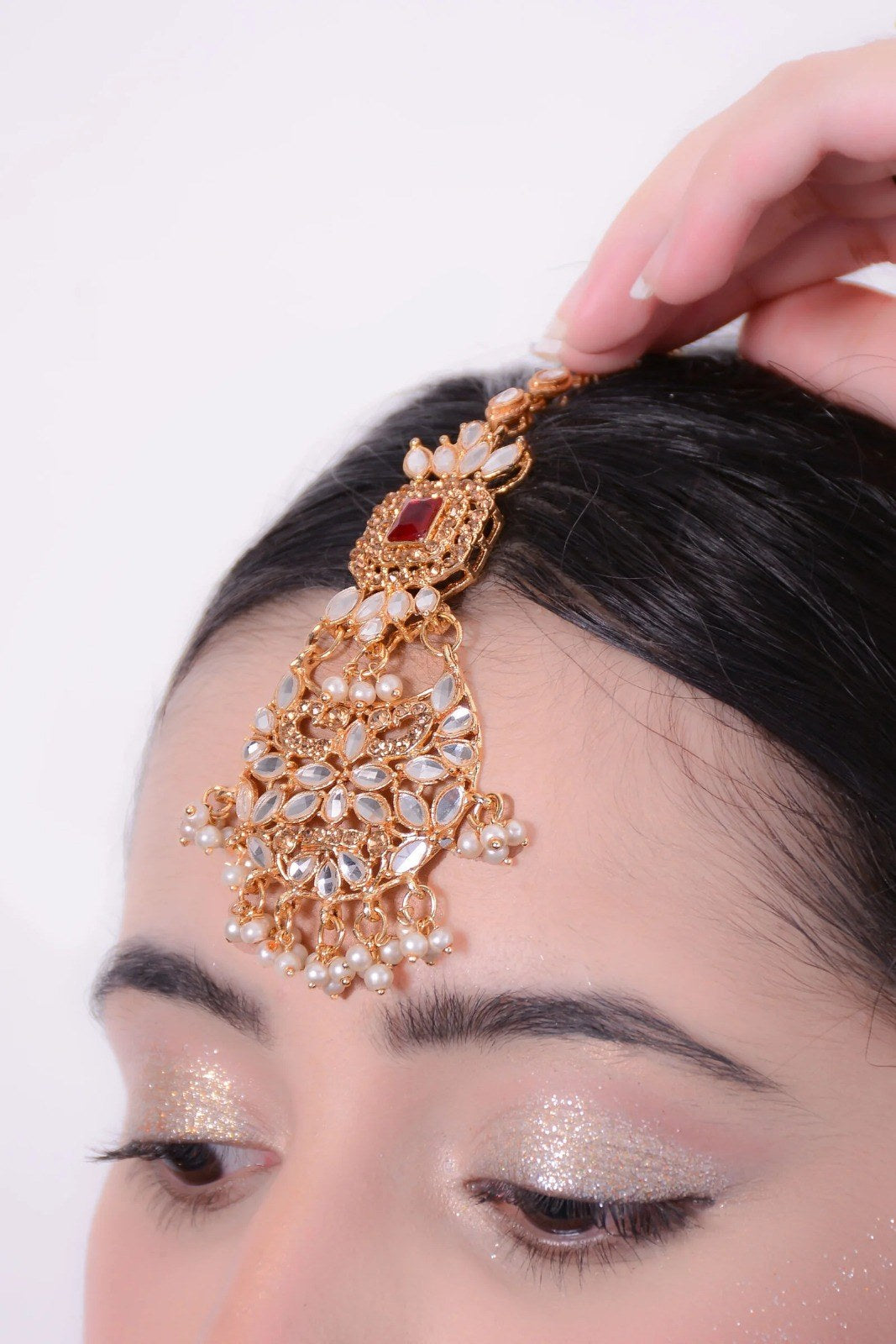 Ruby Golden Bridal Choker Set