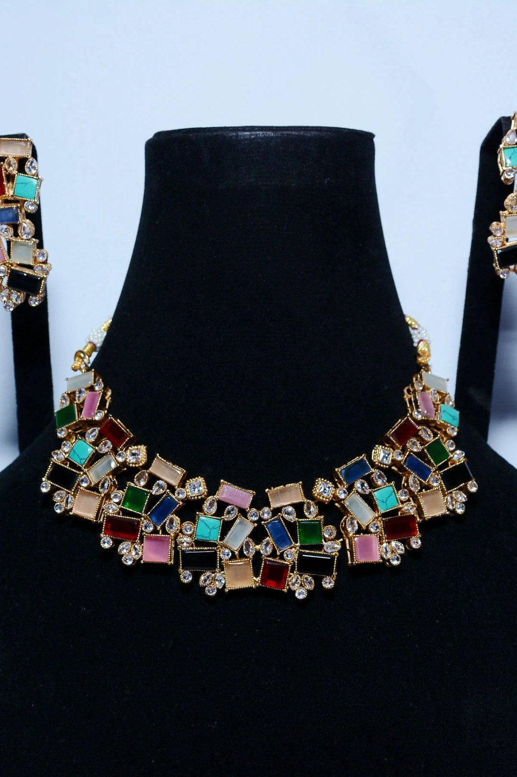 Multi Stone Party Choker Set