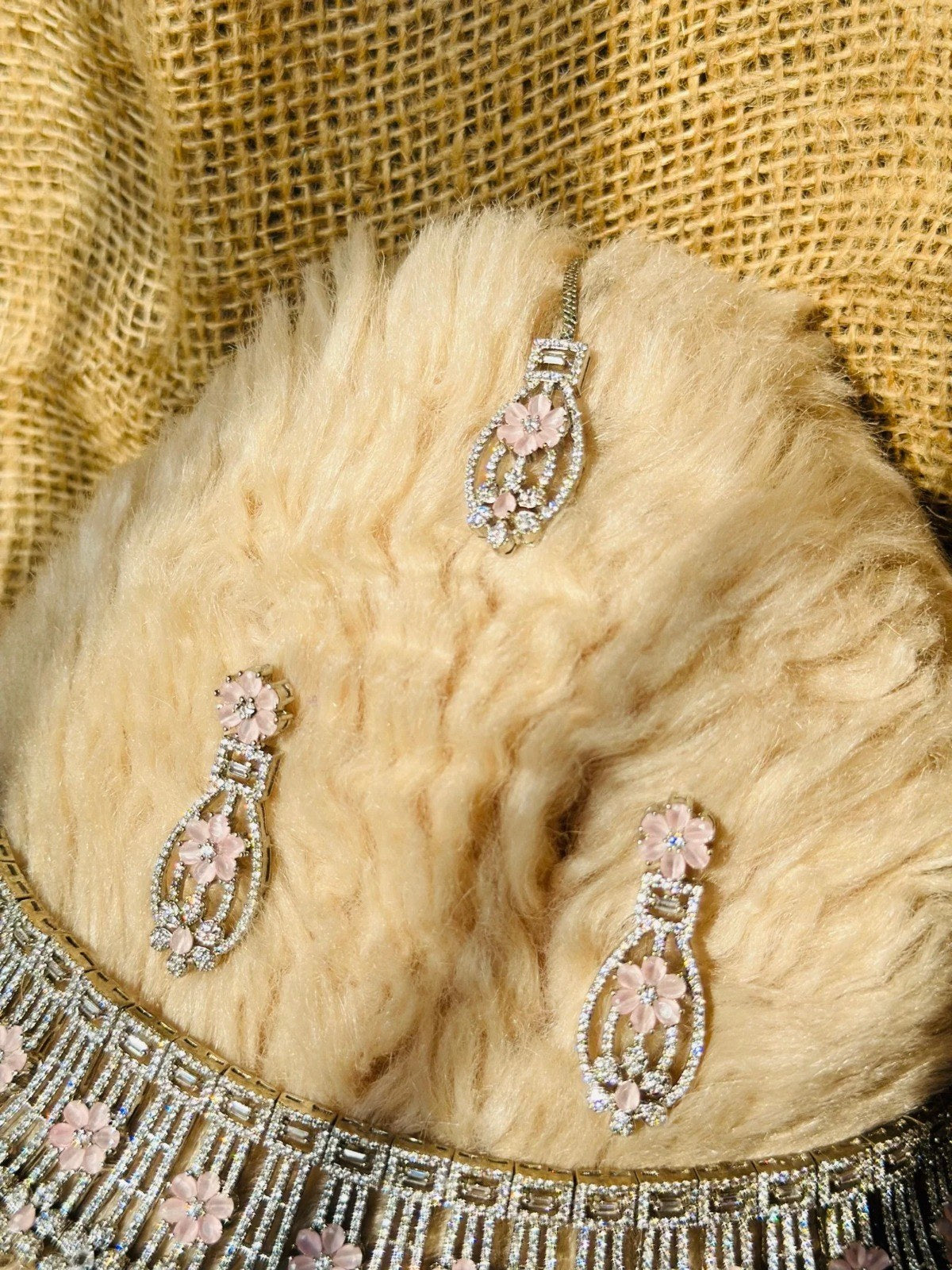 Sage Green Silver Choker Set