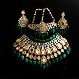 Emerald Kundan Bridal Set