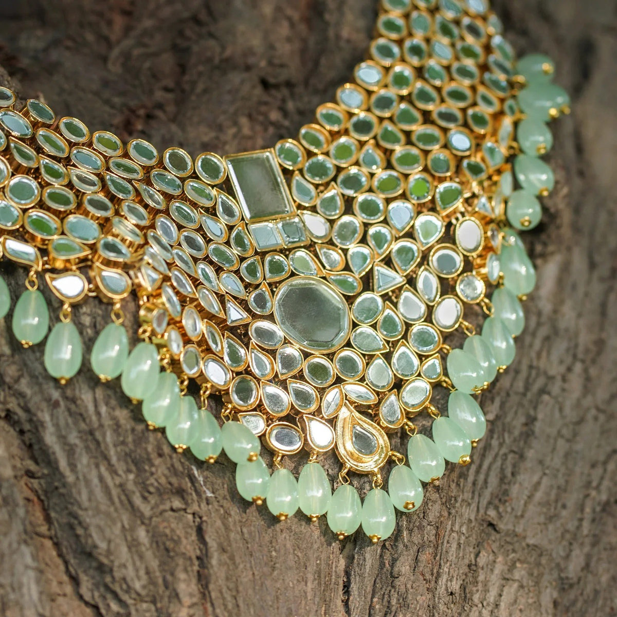 Sea Green Kundan Bridal Set