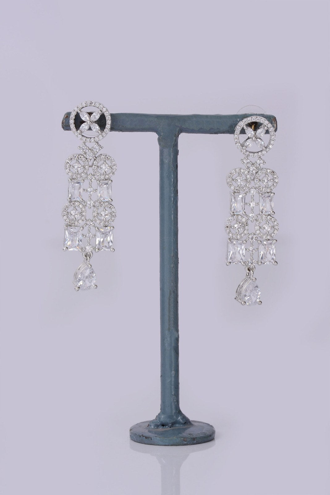 Crystal Zircon Chandelier Drop Earrings