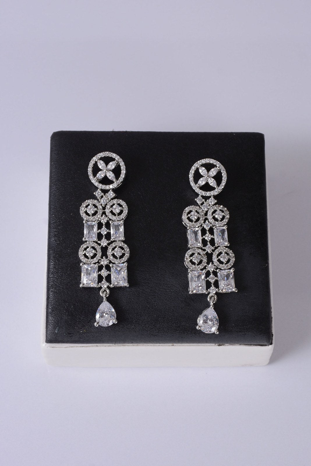 Crystal Zircon Chandelier Drop Earrings