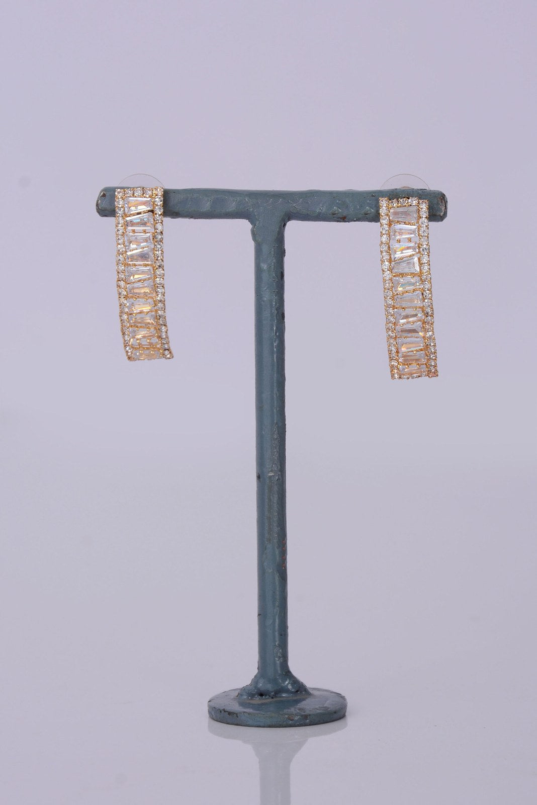 Baguette Zircon Bar Earrings
