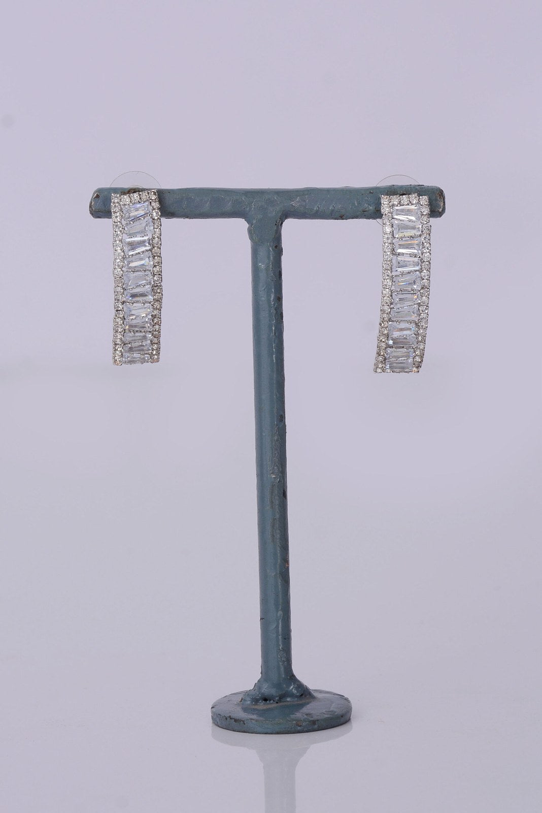 Baguette Zircon Bar Earrings