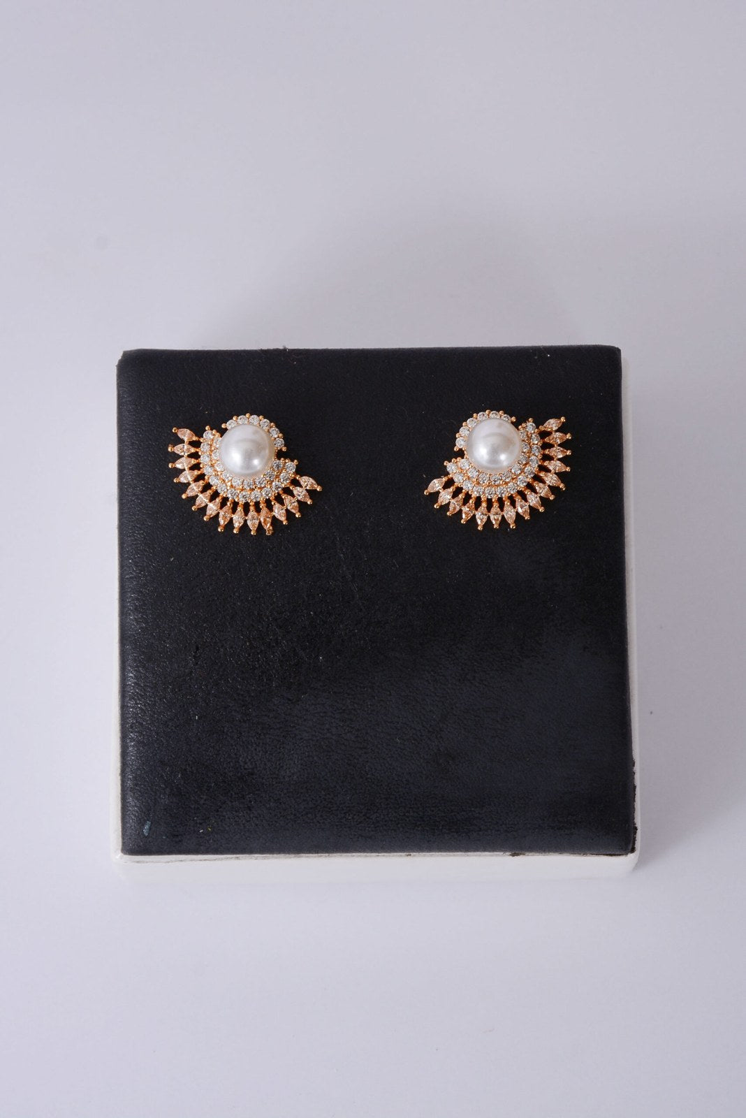 Golden Pearl Sunray Studs