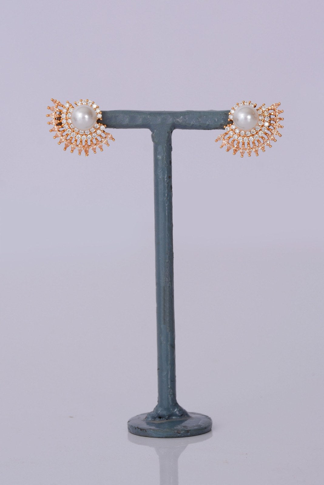 Golden Pearl Sunray Studs