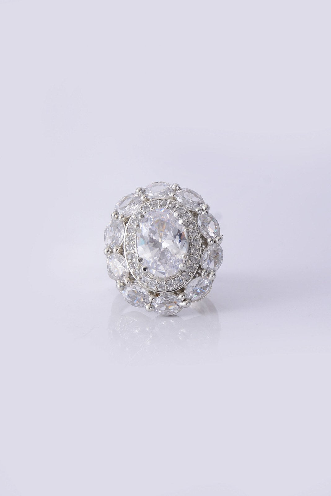 Ruby and Mint Zircon Cocktail Ring