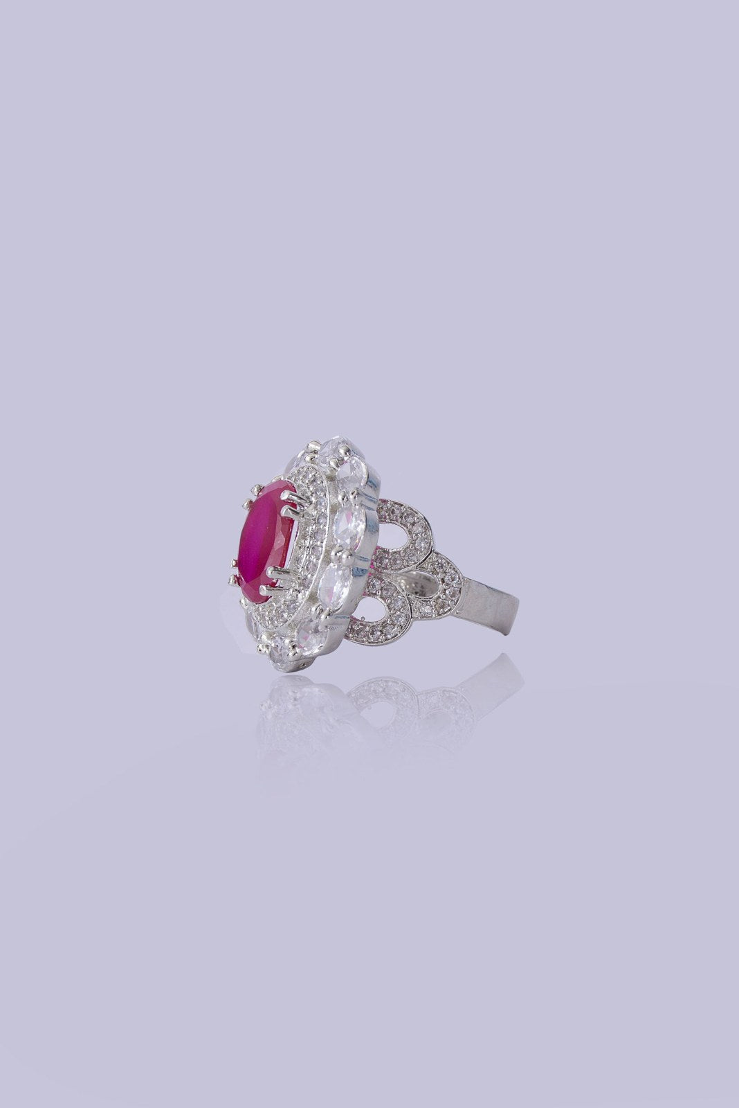 Ruby and Mint Zircon Cocktail Ring
