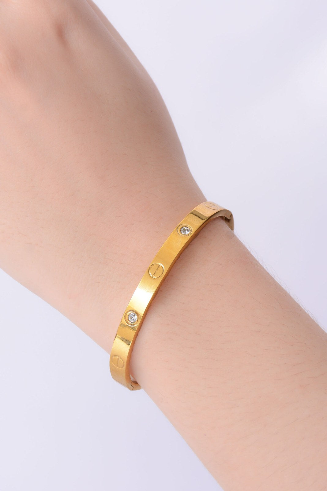 Golden Slim Cuff Bracelet
