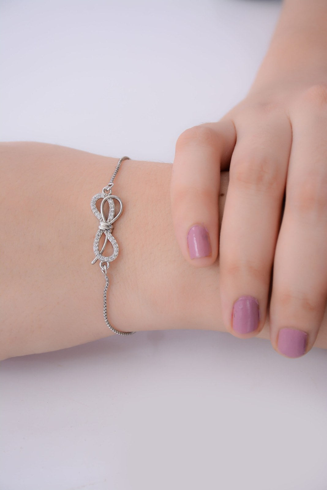 Silver Infinity Zircon Bracelet