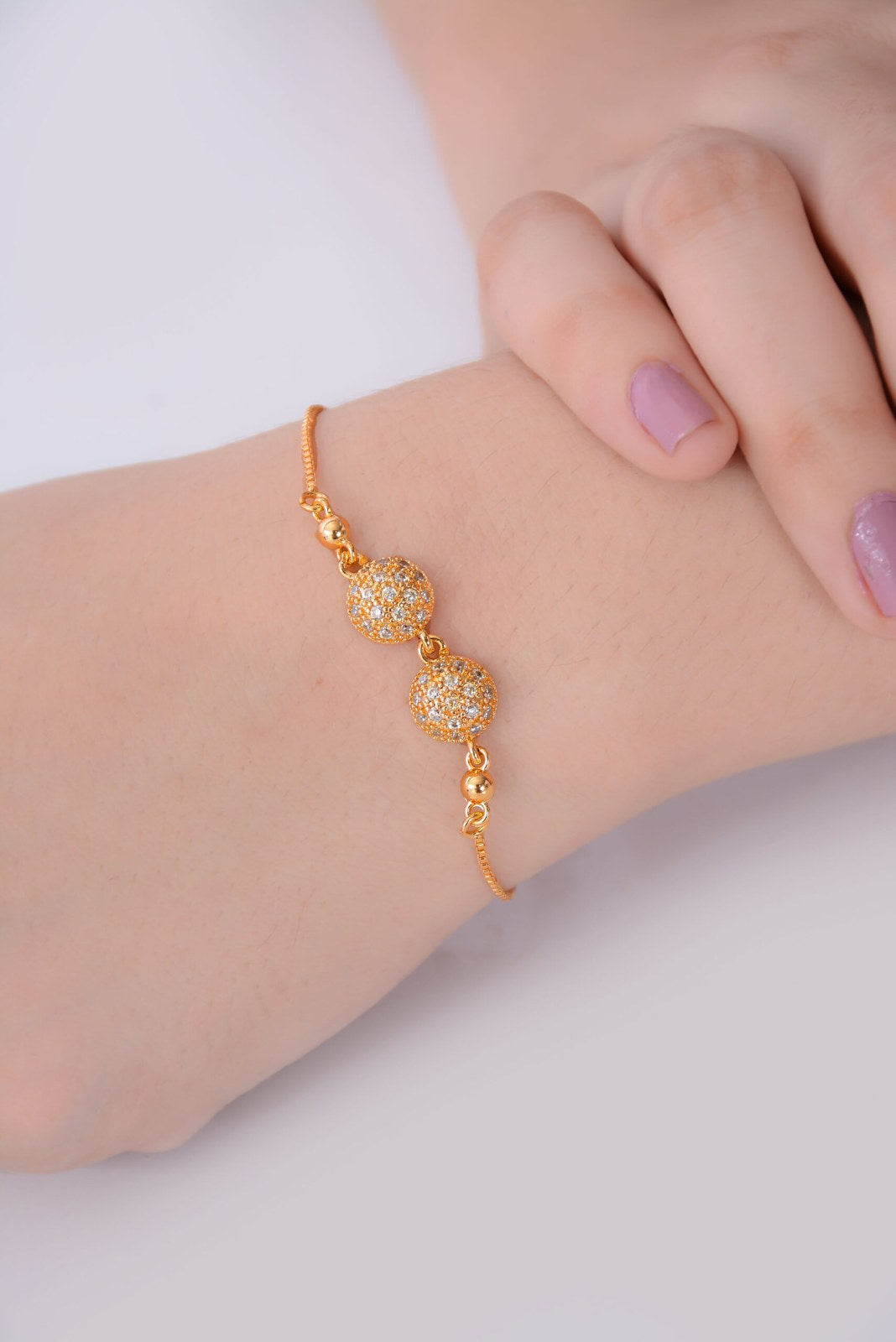 Golden Double Ball Bracelet