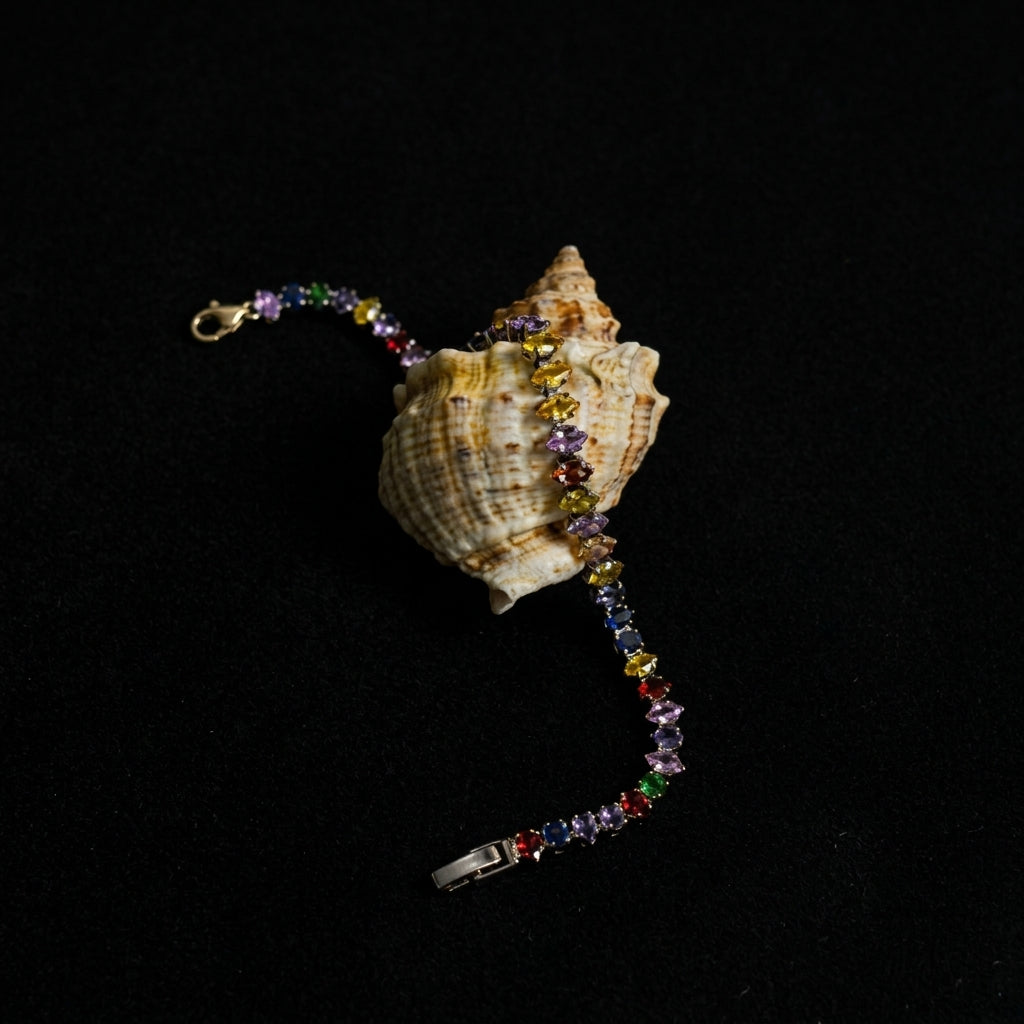 Baguette Crystal Tennis Bracelet – view 3