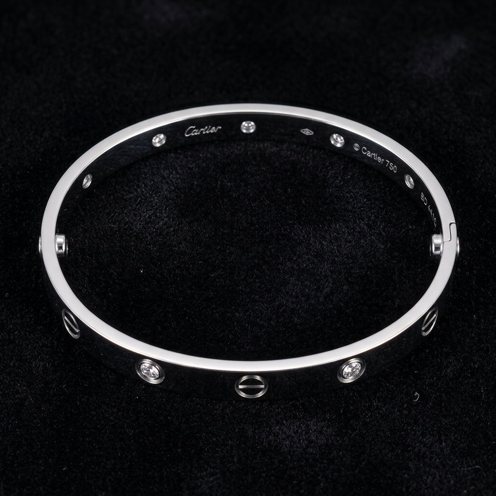 Silver Screw Motif Bangle
