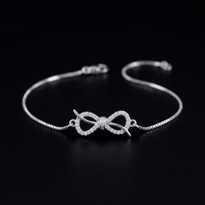 Crystal Bow Infinity Bracelet