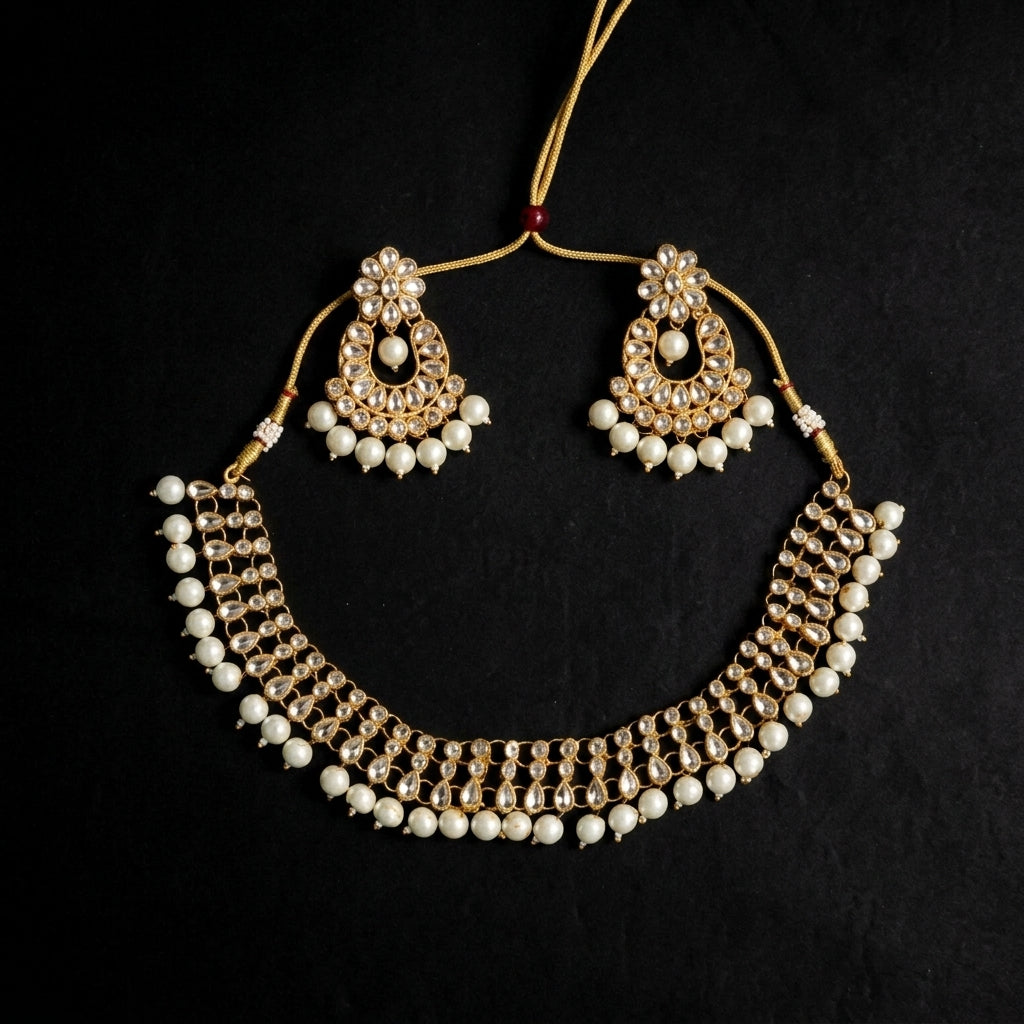 Pearl Kundan Choker Set