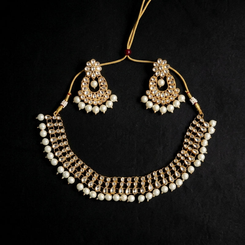 Pearl Kundan Choker Set