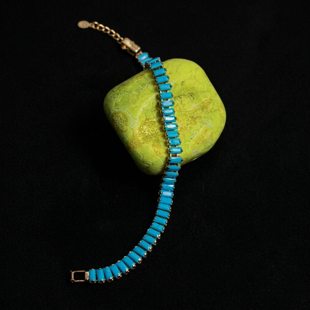 Baguette Crystal Tennis Bracelet – view 2