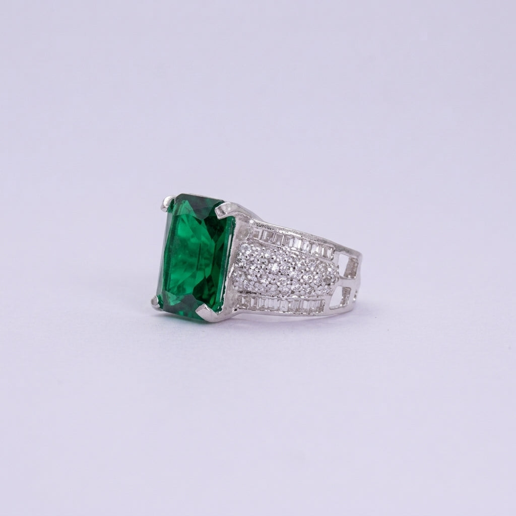Square Zircon Cocktail Ring