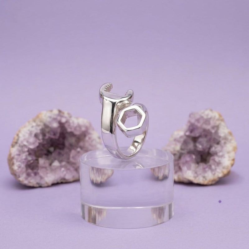 Engineer’s Wrench & Nut Silver Ring