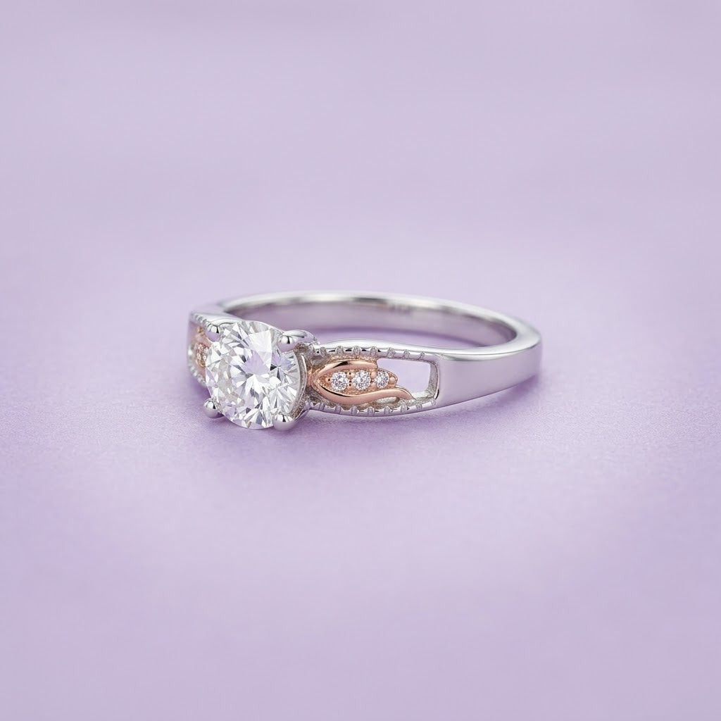 The Rose Petal Solitaire Ring