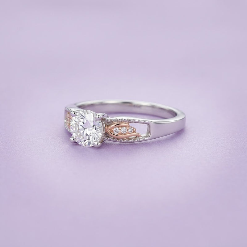 The Rose Petal Solitaire Ring