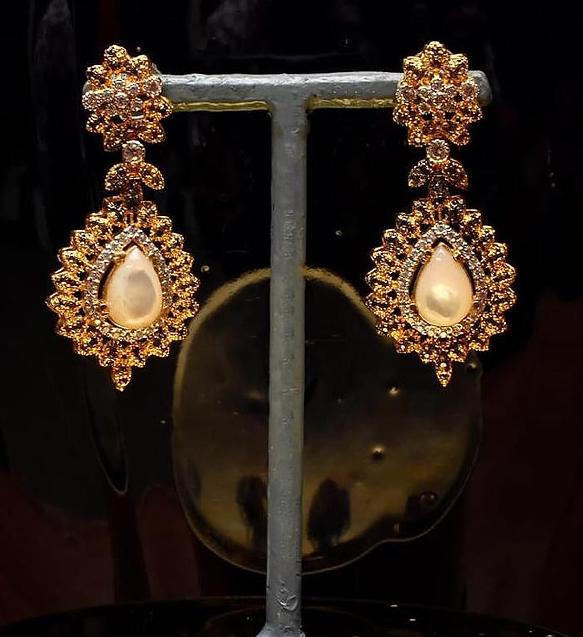 925 Silver Pearl Drop Earrings - Full pair