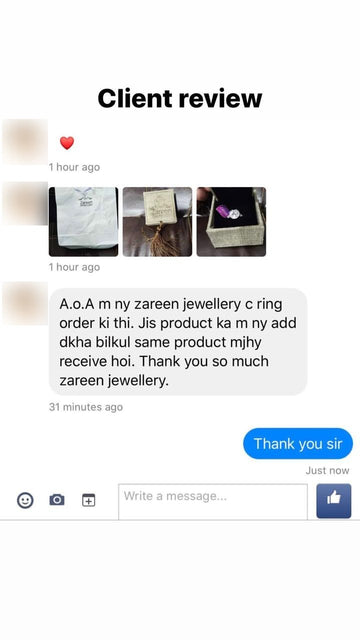 Customer message: the ring was the same as the ad