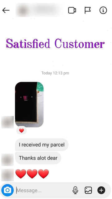 Customer message: I received my parcel